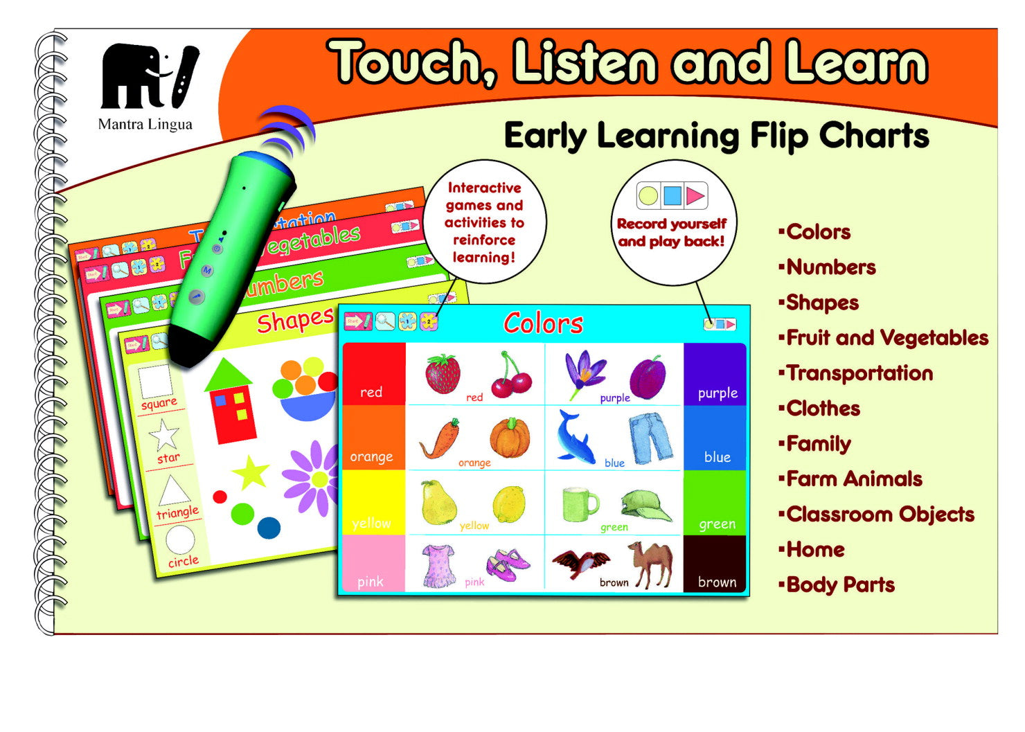 Touch, Listen and Learn Flip Charts Book